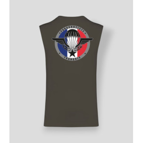 T-shirt sans manche Para France Dark kakhi - Summit Outdoor Lifestyle