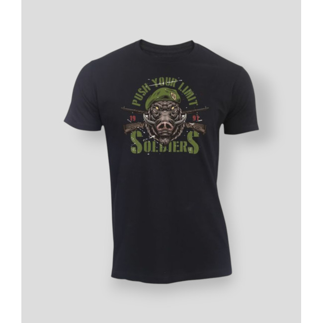 T-shirt Push your limit Soldiers Preto - Summit Outdoor Lifestyle