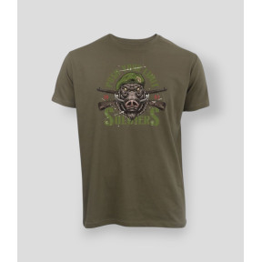 T-shirt Duw je grens Soldaten Kaki - Summit Outdoor Lifestyle