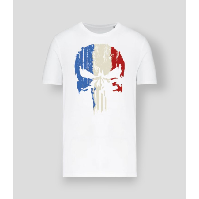 T-shirt Punisher Frankrijk Wit - Summit Outdoor Lifestyle