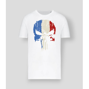 T-shirt Punisher França Branca - Summit Outdoor Lifestyle