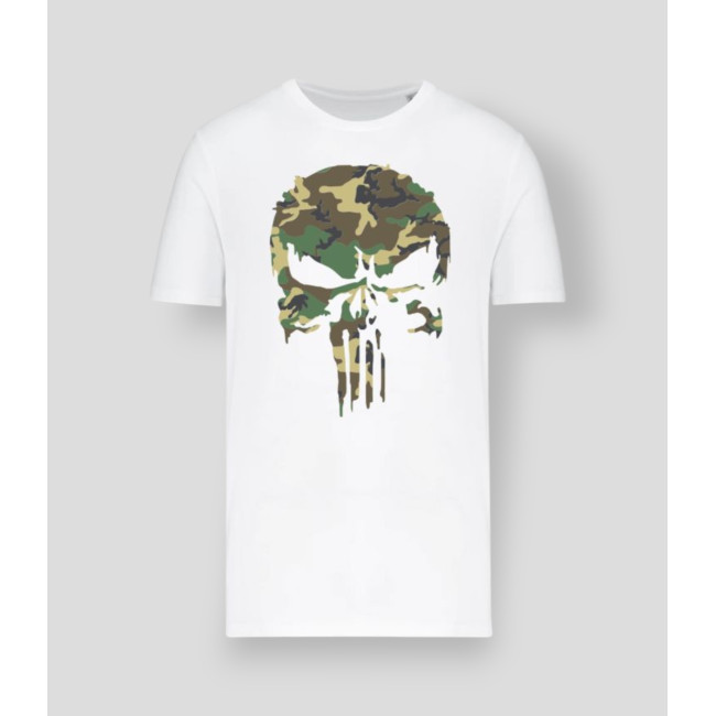 T-shirt Punisher Camo Bianco - Summit Outdoor Lifestyle