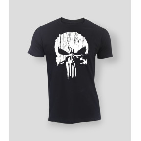 T-shirt Punisher Blanc Noir - Summit Outdoor Lifestyle