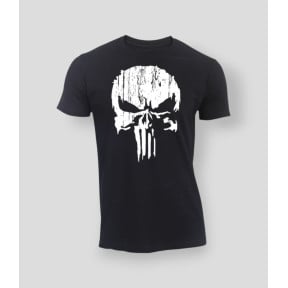 T-shirt Punisher Blanc Noir - Summit Outdoor Lifestyle