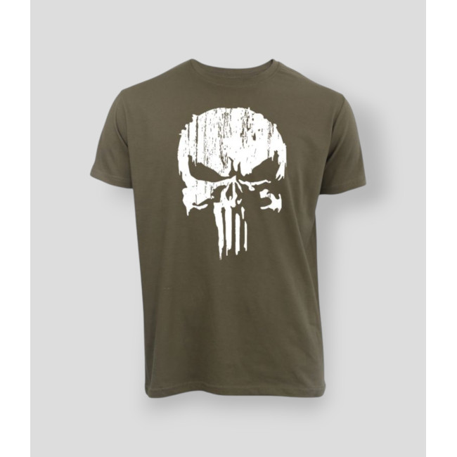 T-shirt Punisher Bianco Kaki - Summit Outdoor Lifestyle