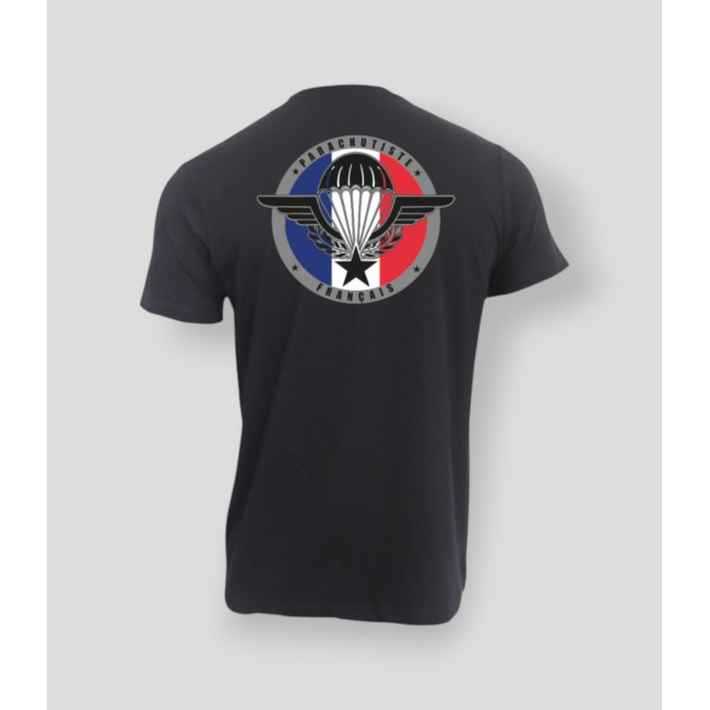 T-shirt Parachutist Frankrijk Zwart - Summit Outdoor Lifestyle