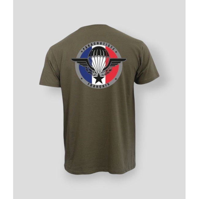 T-shirt Paraquedista França Caqui - Summit Outdoor Lifestyle