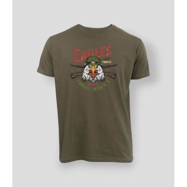 Camiseta Eagle never forget Caqui - Summit Outdoor Lifestyle