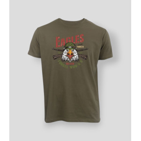 T-shirt Eagle never forget Kaki - Summit Outdoor Lifestyle