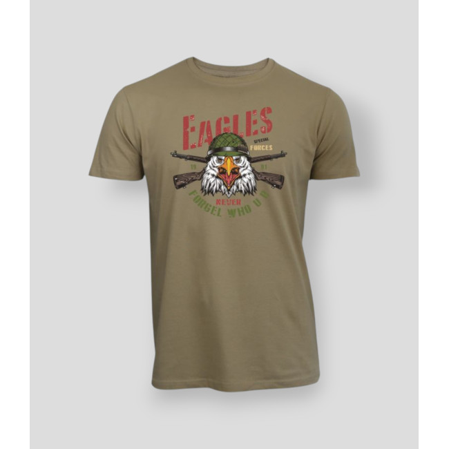 T-shirt Eagle never forget Coyote - Summit Outdoor Lifestyle