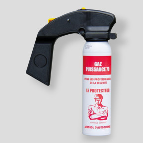Aerosol anti-agresión Gas CS Potencia 70 con mango - 100ml - Le Protecteur