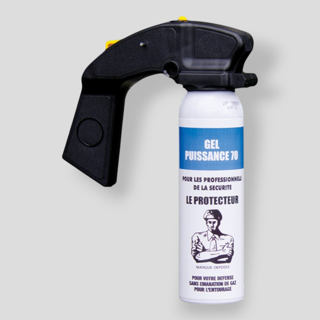 Aérosol anti-agression Gel CS Puissance 70 avec poignée - 100ml - Le Protecteur Aérosol anti-agression Gel CS Puissance 70 avec poignée - 100ml - Le Protecteur