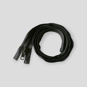 Cerniera zip 145 cm in maglia iniettata Nera - LMA