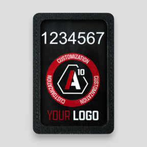 Porta número de identificación + logo velcro de pecho Sécu-One - Negro - A10 Equipment