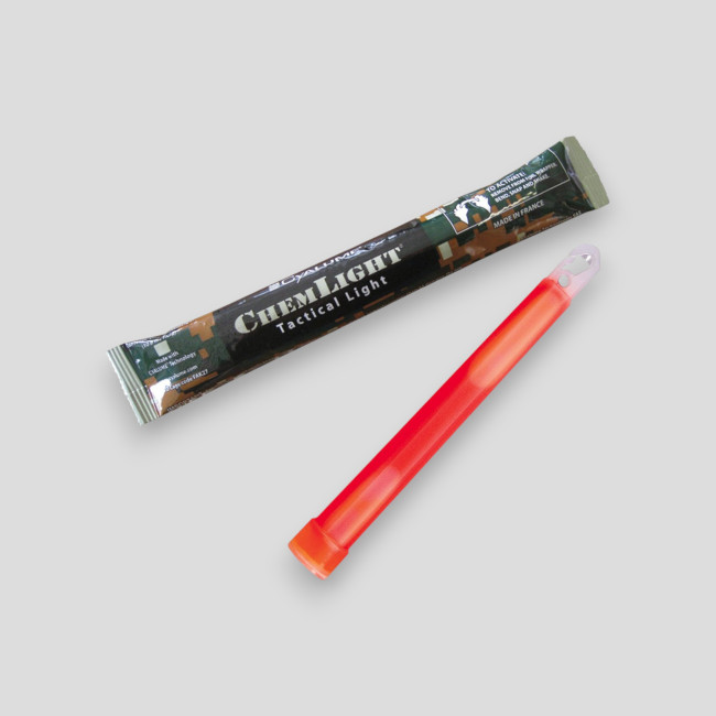 Bâton lumineux orange Chemlight 15cm 6 Inch durée 12 heures ou 5 minutes