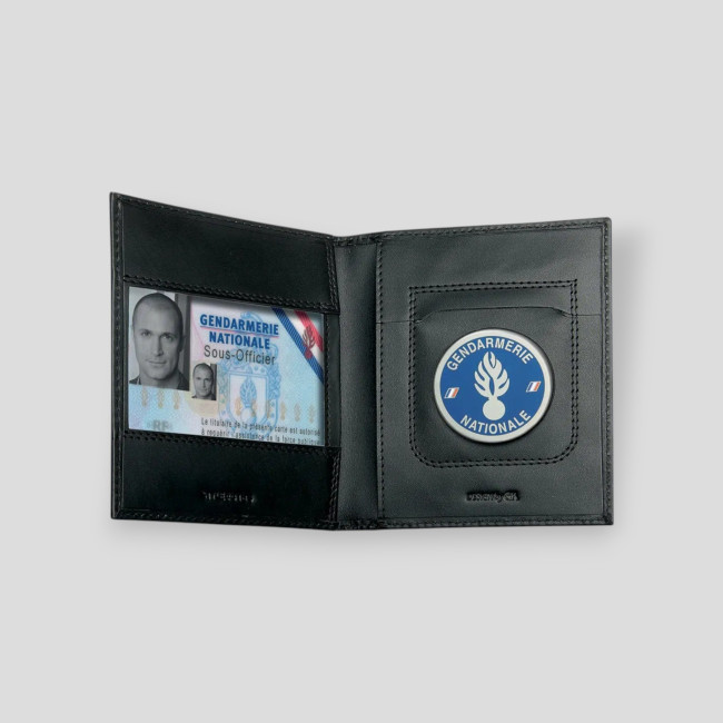 Porte-cartes horizontal 2 volets en cuir - Noir - GK Porte-cartes horizontal 2 volets en cuir - Noir - GK