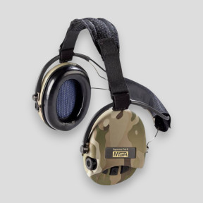 Casque anti-bruit avec serre-nuque en tissu noir Suprême Pro-X (SNR : 24db) - Camo - MSA Sordin