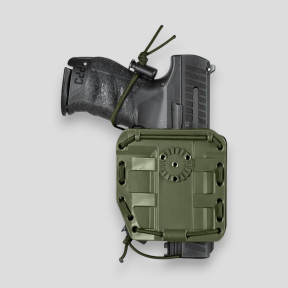 Ambidextere holster Bungy 8BL00 voor handwapen - Olijfgroen - Vega Holster