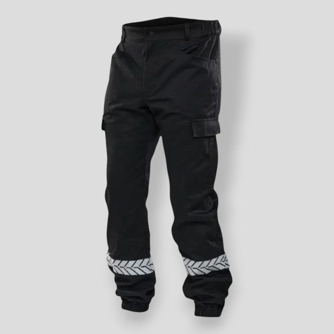 Broek Particuliere Beveiliging met HV band Safetek - Zwart - GK