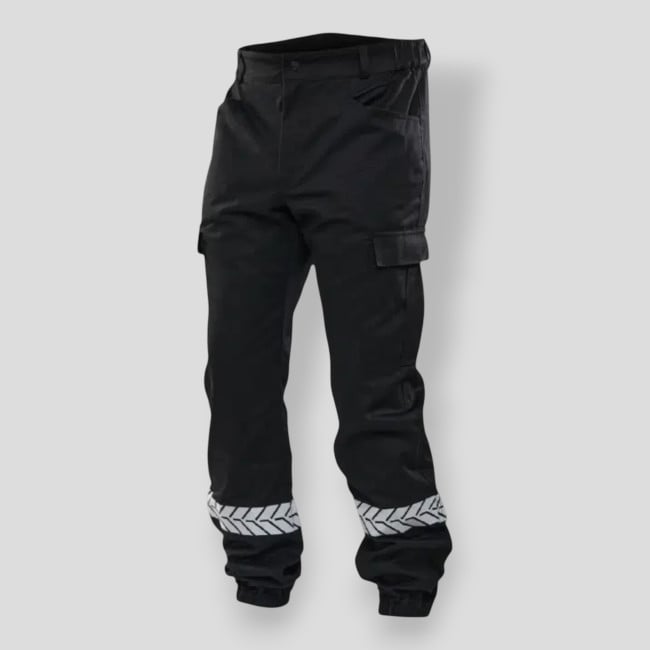 Pantalon Sécurité Privée avec bande HV Safetek - Noir - GK Pantalon Sécurité Privée avec bande HV Safetek - Noir - GK