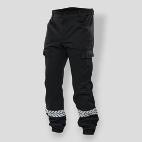 Pantalon Sécurité Privée avec bande HV Safetek - Noir - GK