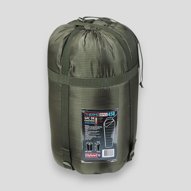 Schlafsack Thermobag Extreme Kälte 450g/m² - Khaki - CityGuard