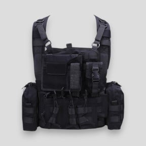 Tactisch borstvest - Zwart - 101 Inc