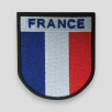 Écusson Tissu avec velcro France avec contour noir - Haute visibilité