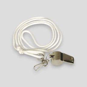Fischietto cromato con cordoncino bianco - Patrol Equipement