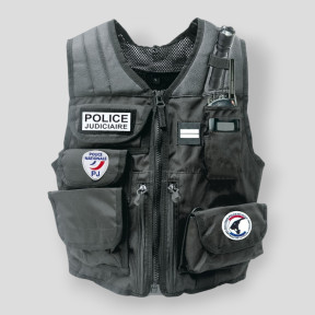 Gilet di identificazione per le forze dell'ordine nero - Patrol Equipement