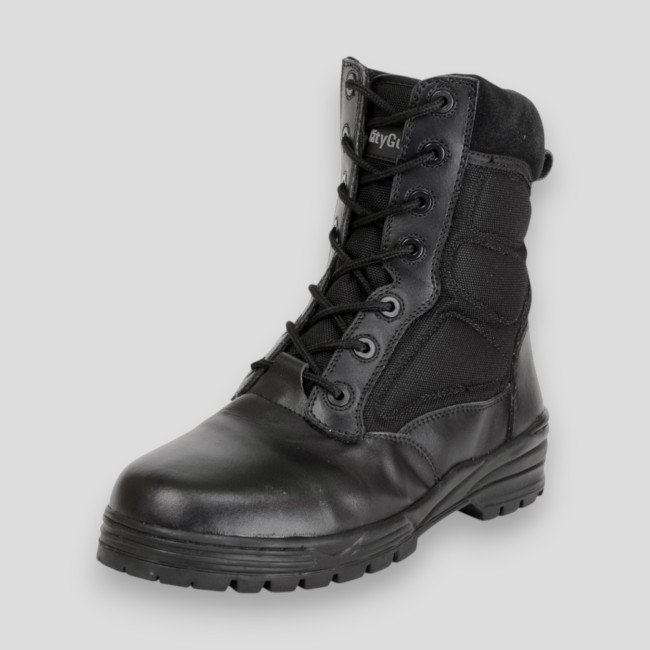 Botas tácticas con puntera Megatech Evo cremallera simple - Negro - CityGuard
