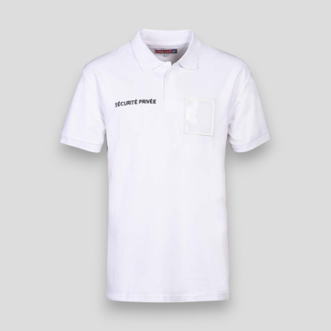 Polo com grande janela de identificação Segurança Privada - Branco - CityGuard
