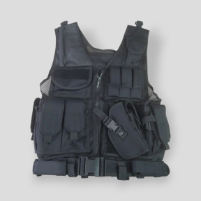 Colete tático Cross Draw - Preto - Kombat Tactical