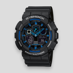 Relógio G-Shock GA-100 - Preto/Azul - Casio