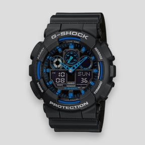 Horloge G-Shock GA-100 - Zwart/Blauw - Casio