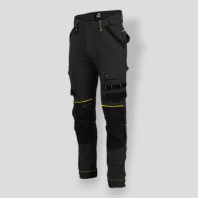 Pantalon de travail SACHA - Noir/Jaune - Nine Worths by North Ways
