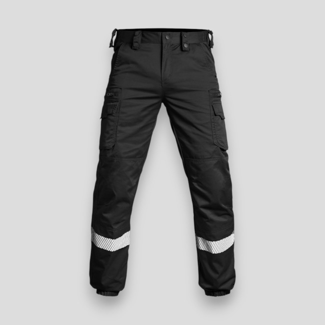 Broek met HV-band en elastische onderkant Sécu-One - Zwart - A10 Equipment