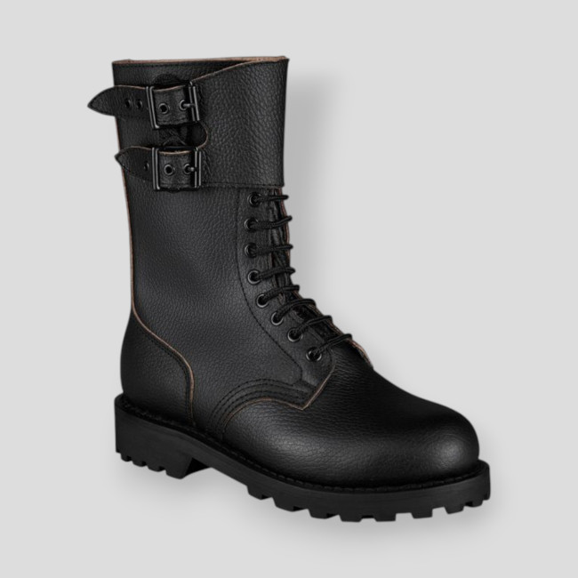 Französische Armeestiefel aus genarbtem Leder - Ares
