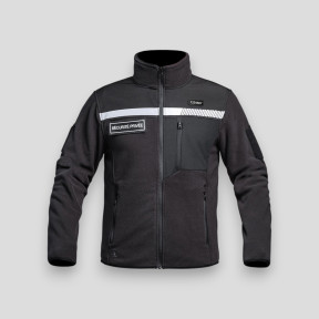 Chaqueta polar de Seguridad Privada con cinta HV Sécu-One - Negro - A10 Equipment