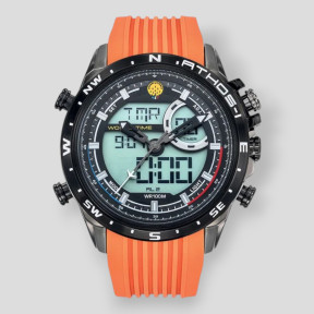 Zegarek męski chronograf alarm ATHOS 1 pomarańczowy - Patrouille de France