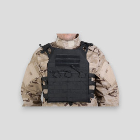 V18 plate carrier vest + 2 Dummy protection plates - Black - Delta Tactics