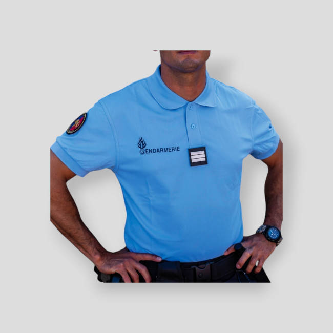 Polo oddychające Żandarmeria Niebieskie + rzepy -Patrol Equipement