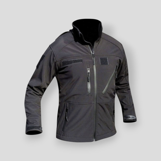 Kurtka Softshell 3 warstwy Czarna -Patrol Equipement
