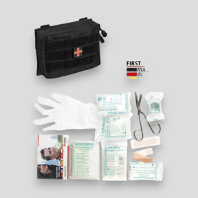 Kit de premier secours Leina Pro. de 25 pièces noir - Miltec