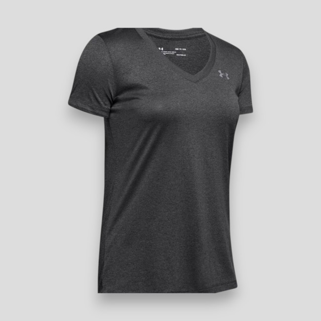 Women's UA Tech V-Neck - Heather Gray - Under Armour