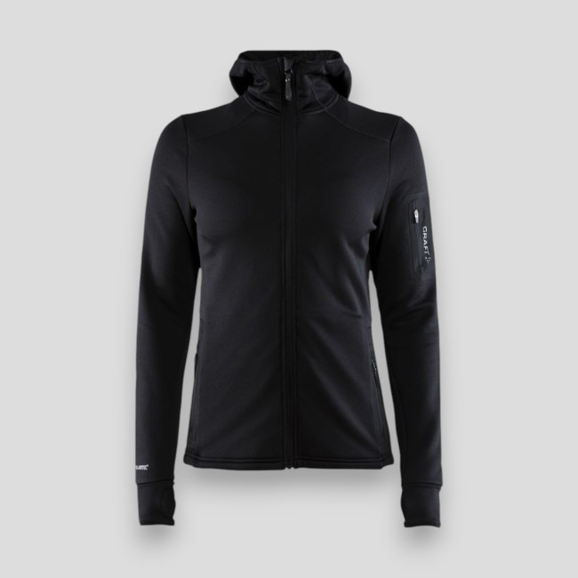 Giacca con cappuccio polartec Nera da Donna - Craft Tactical