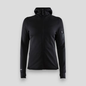 Casaco com capuz polartec preto feminino - Craft Tactical