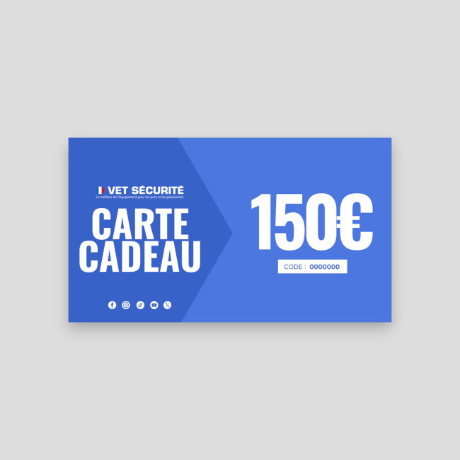 Carte Cadeau 150€ - Vet Sécurité
