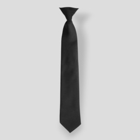 Corbata con clip negra - Ares