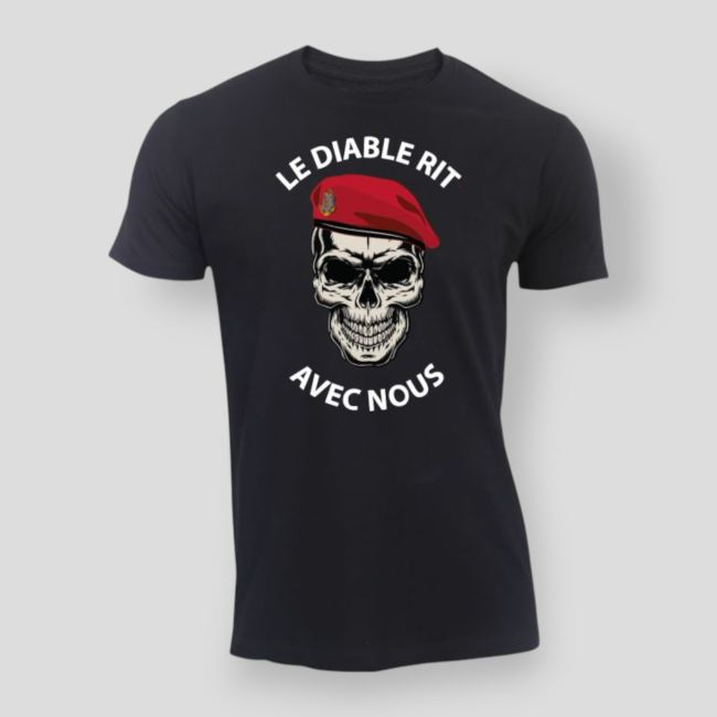 T-shirt 190g DE DUIVEL LACHT Kleur Zwart - Summit Lifestyle